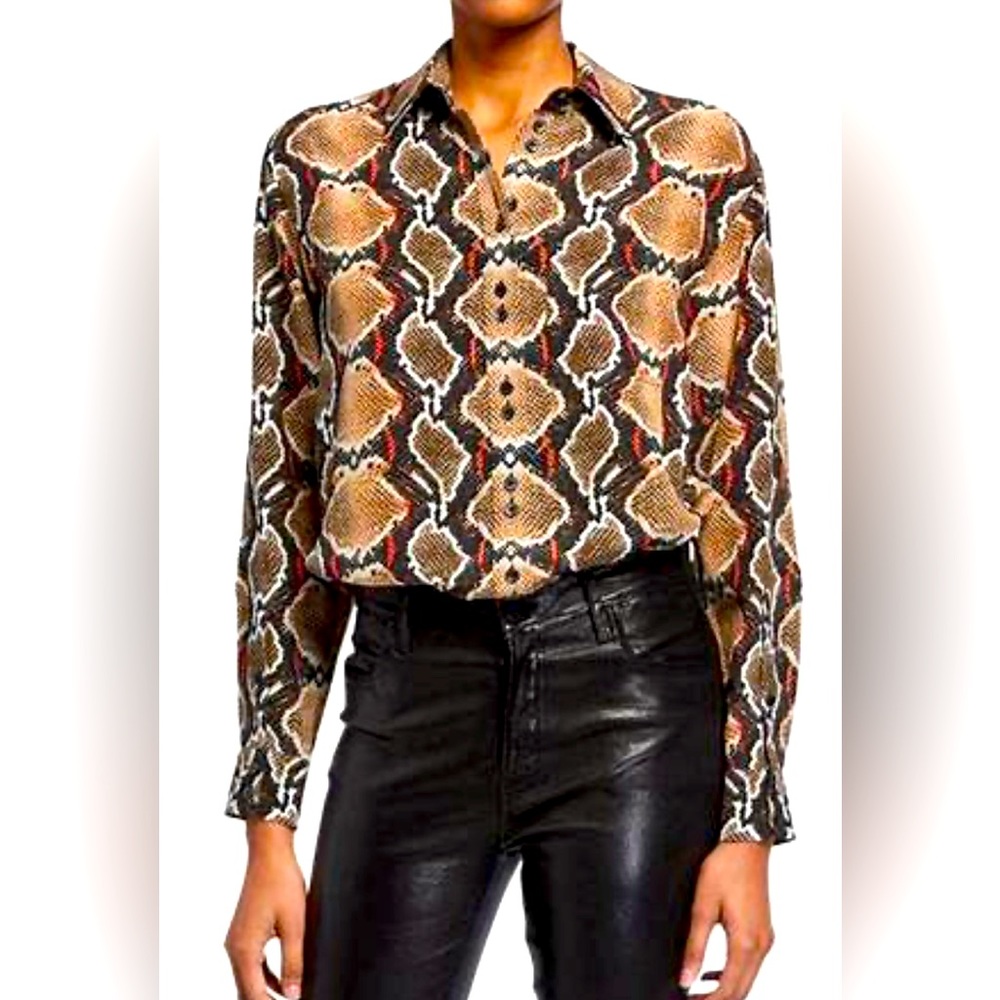 Burberry python silk shirt